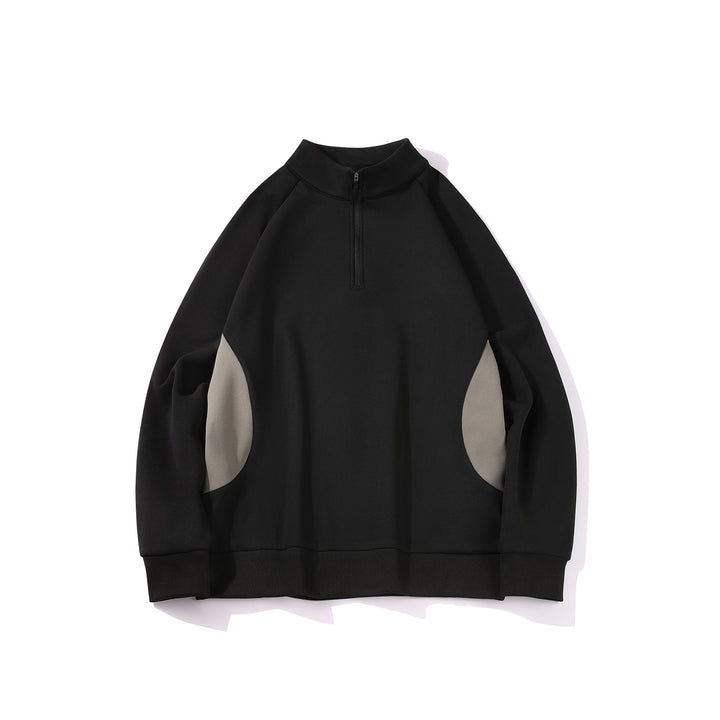 Herr Halbzip‑college-Tröja med Ståkrage och Kontrastseitigen Einsätzen