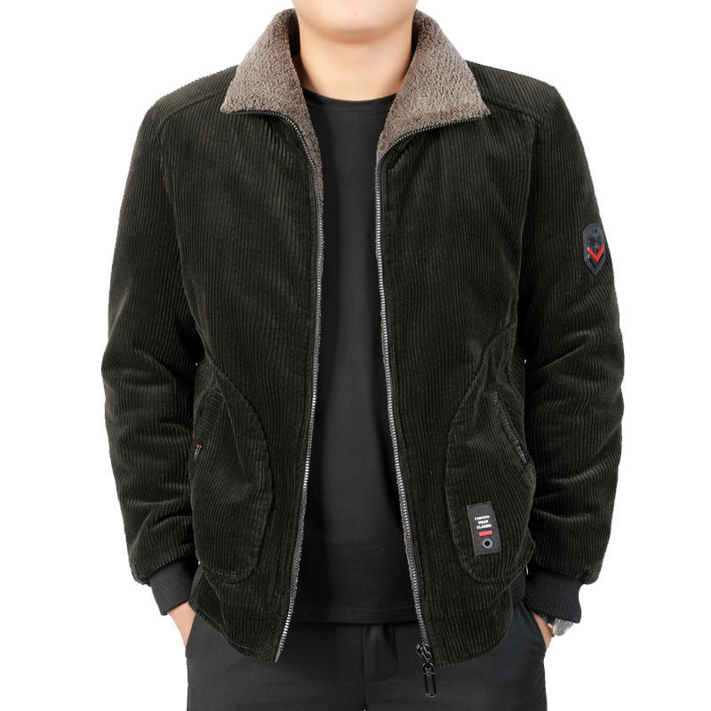 Herr Manchester Blouson med Sherpa Krage, Dragkedja och Utility Fickor