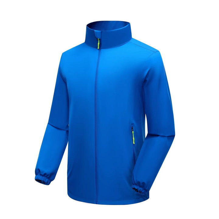Herr Lätt Softshell Regnjacka med Hög Ståkrage och Vindskyddande Microfiber Skal