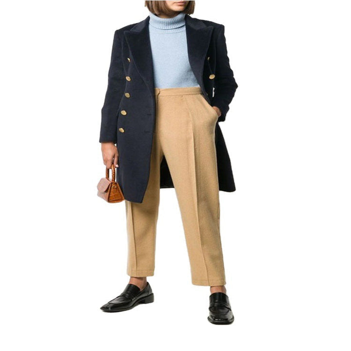 Dam Military-inspired skräddad Longcoat in Tailoring med dekorativ Metal knappar