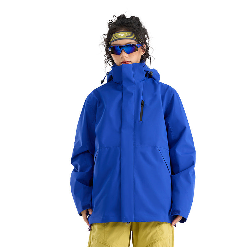 Dam lätt vattentät Parka huvtröja jacka med Sealed Seams och dragsko
