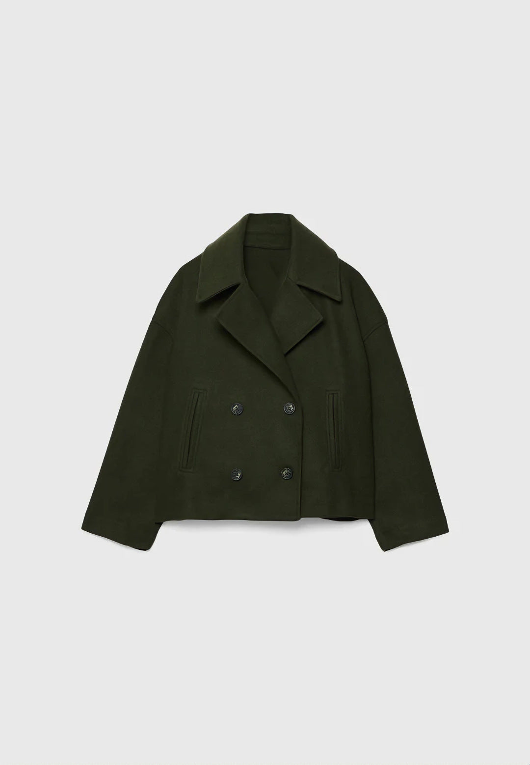 Dam Fashion kort jacka med dubbel knäppning