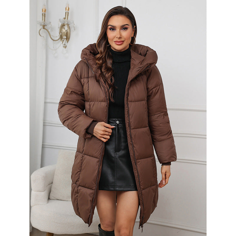 Dam nan skräddad lång puffer med vindtät membrane, warming värmande fyllning och extended back section
