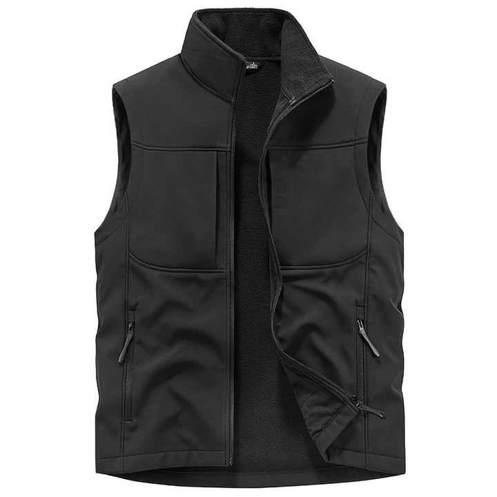 Herr Funktionell Softshell Väst med Fleecefoder och Vindskyddande Membrane
