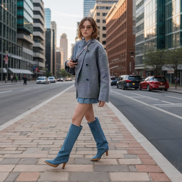 Dam modern oversized ulljacka