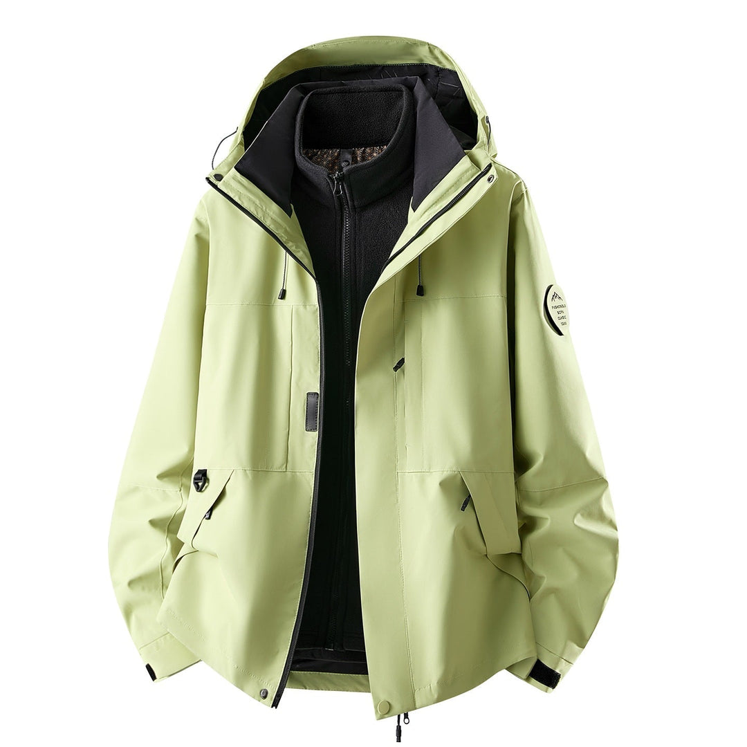 Dam Three-Piece Vattentät Outdoor Jacka med Removable Fleece Inner Layer