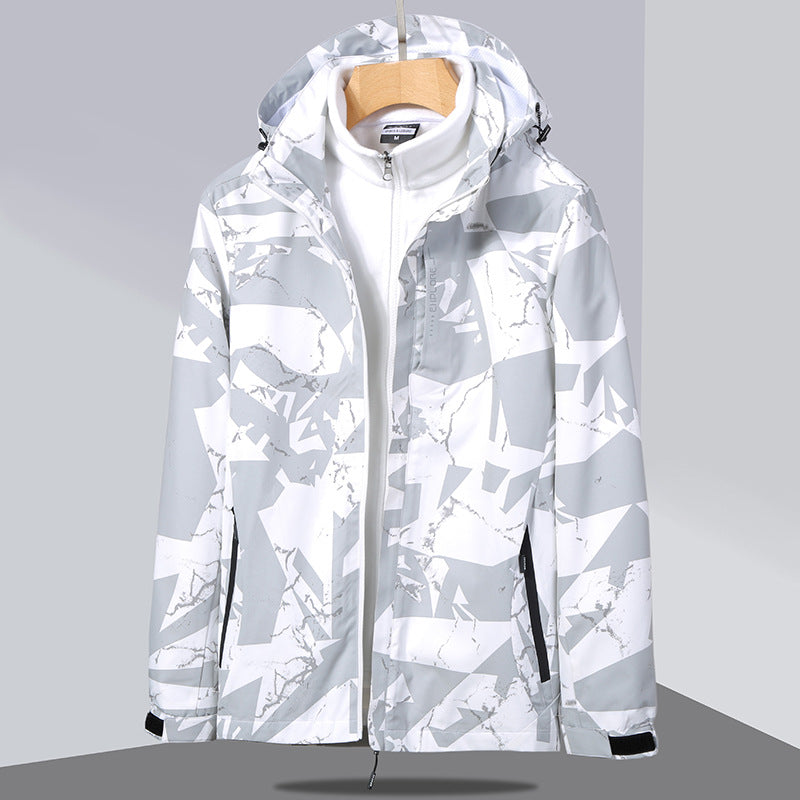 Dam två-layer softshelljacka med removable fleece inner jacka och huva