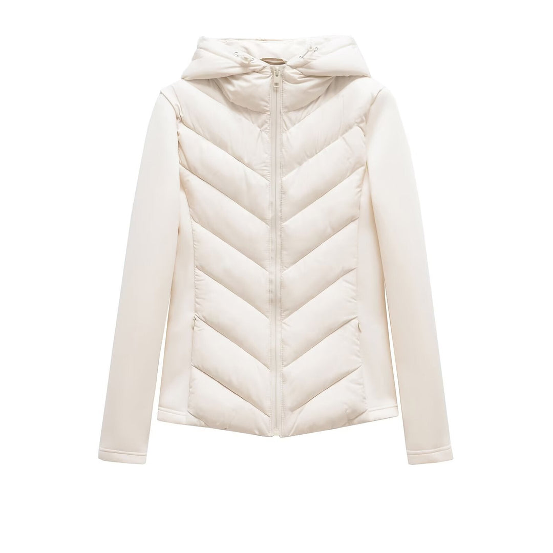 Dam Vadderad Jacka med Huva och Softshell Side Inserts