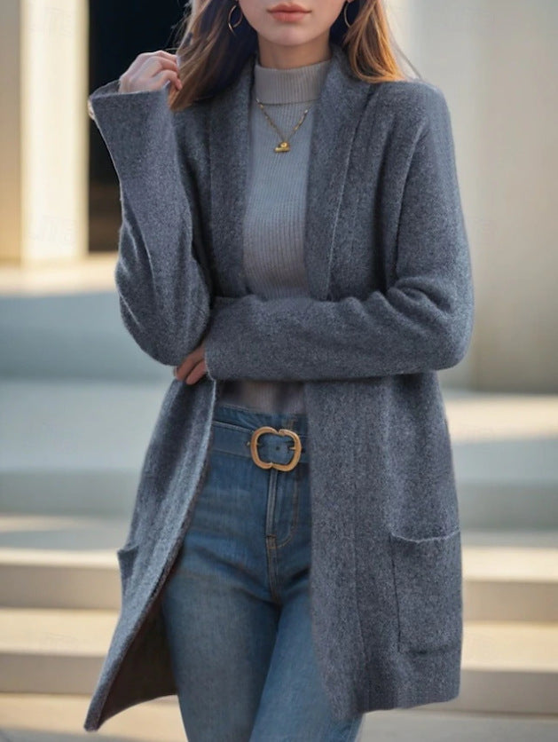 Dam Elegant och Bekväm Stickad Blazer