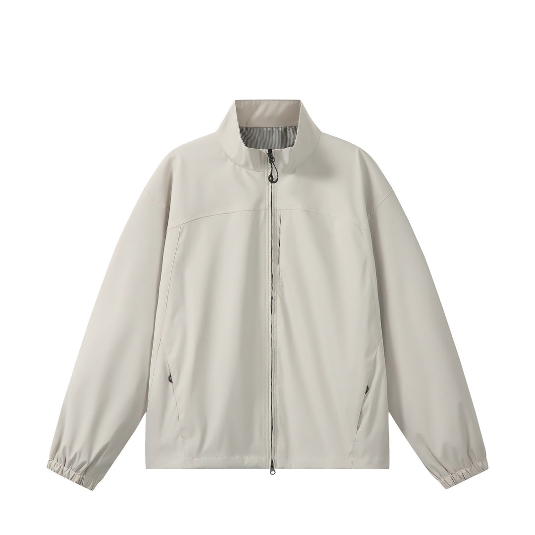 Unisex Lätt, Packable Funktionell Jacka i Oversized Boxig Skärning med Ståkrage