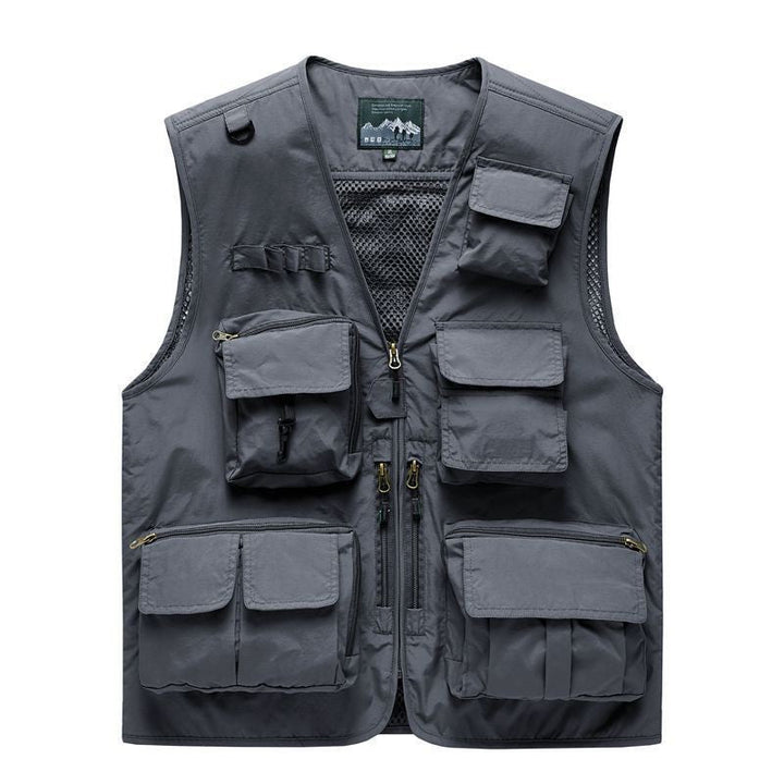 Unisex Multifunctional utilityväst med Mesh Back och Multiple fickor