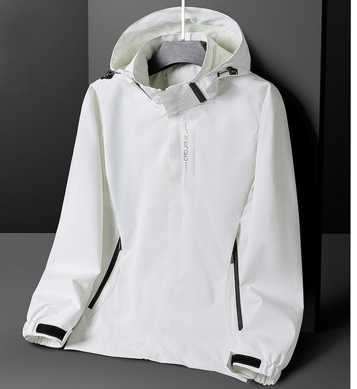 Herr lätt softshell funktionell Jacka med ventilerande meshfoder och justerbar huva