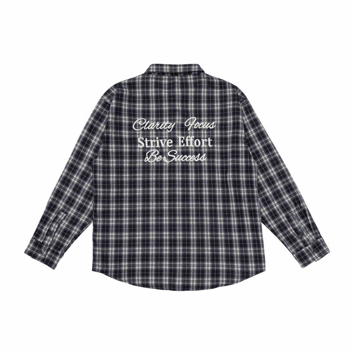 Unisex Boxig Flanell Skjorta Jacka med Rounded Fåll och Embroidered Bröst Logo