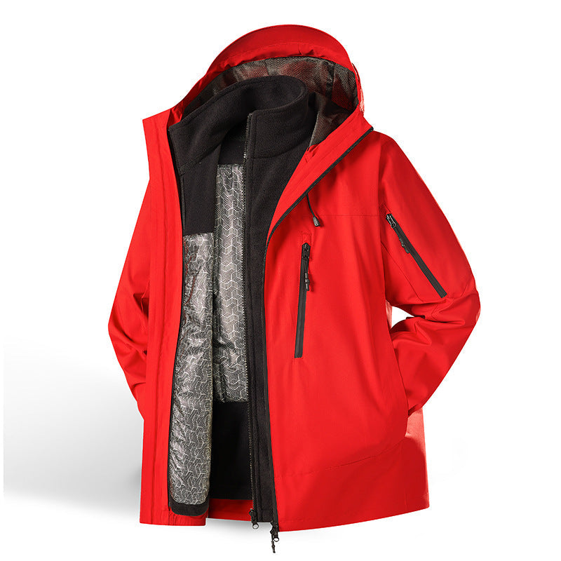 Dam två-piece vattentät funktionsjacka set med removable fleece inner jacka