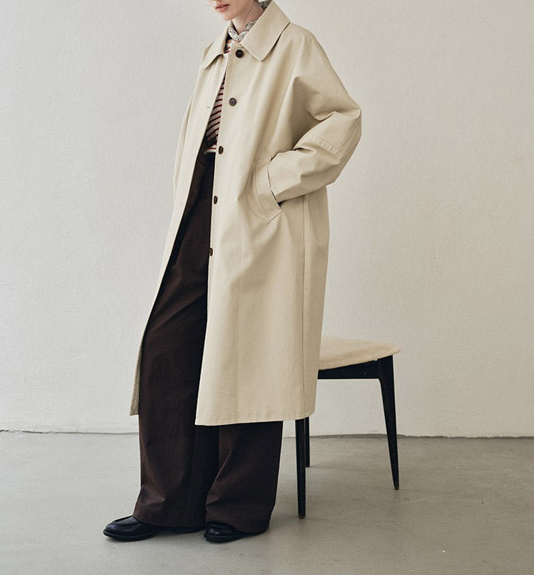 Dam lång trenchcoat
