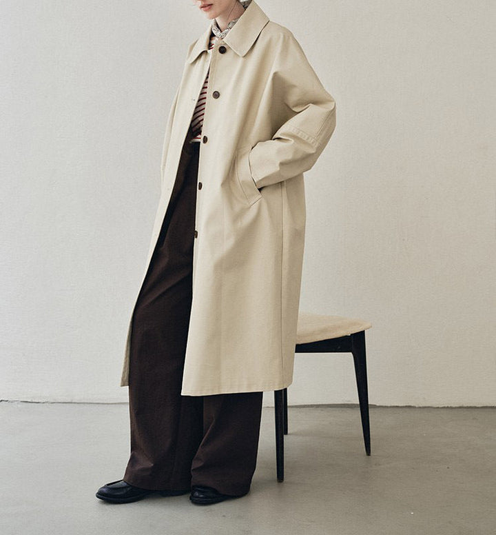 Dam lång trenchcoat
