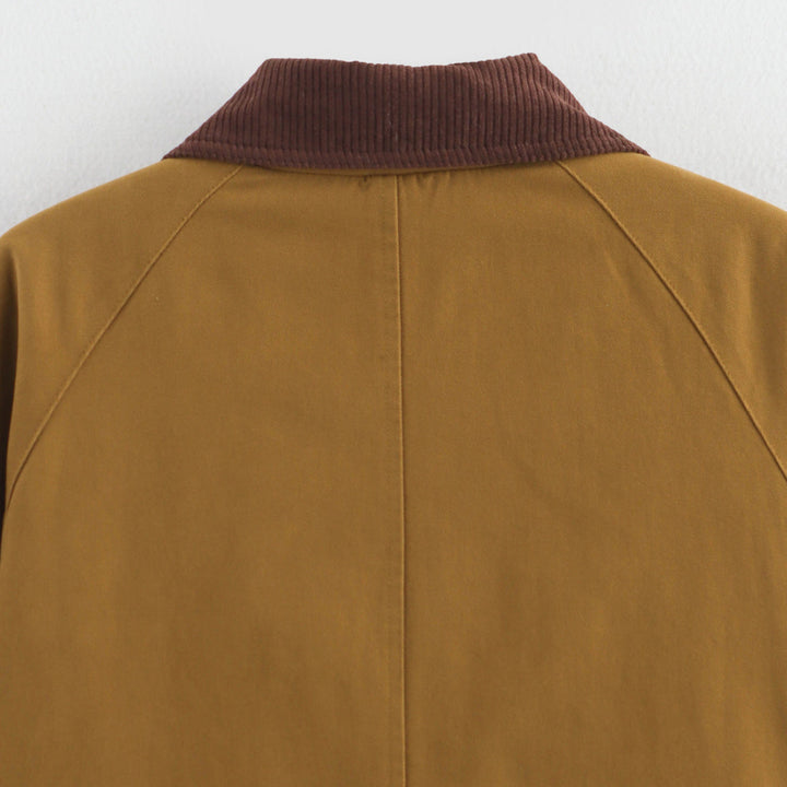 Dam Boxy Field jacka med Cord krage, Toggle Closures och stor Flap fickor