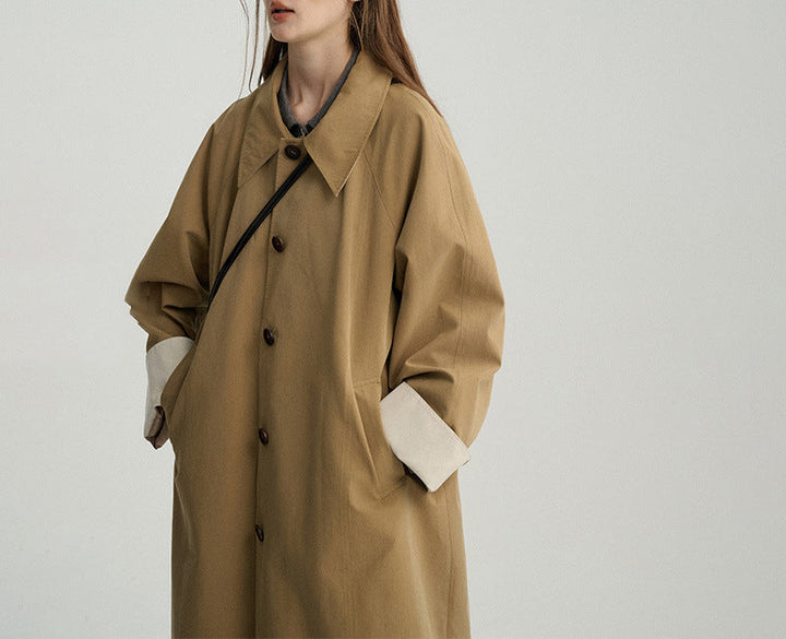 Dam oversize stad trenchcoat