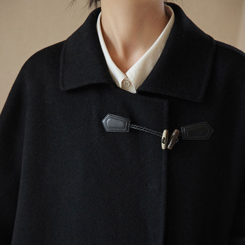 Dam modern oversize jacka med hög krage