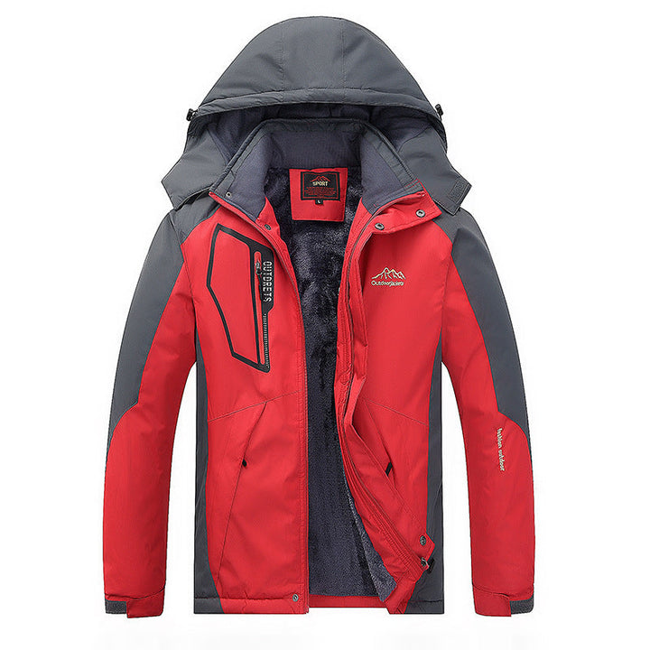 Herr Technical Utomhus Parka med Teddy Fleece Interior Foder, Welded Yttre Skal och Multifunction Fickor