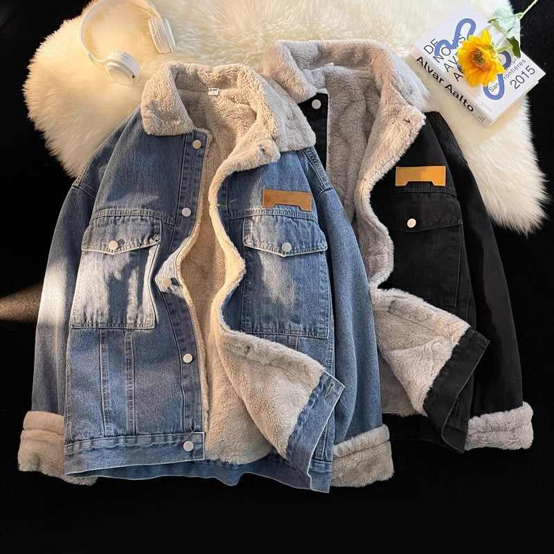 Dam Mjuk Fleece-Lined Denimjacka
