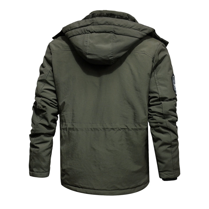 Herr Vattenavvisande Utility Parka med Teddyfoder, Huva, och Multifunction Fickor