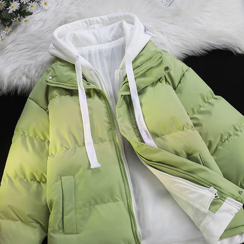 Dam kviltad med huva kviltad jacka med Integrated Sweatliner och två-Layer design