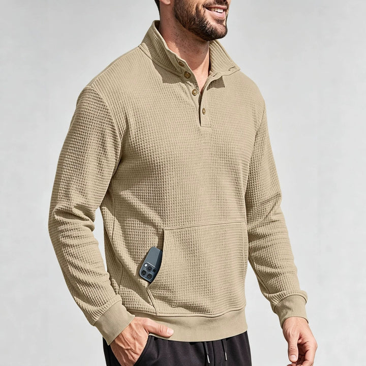 Herr Fashion Sports Tröja med Knapplist