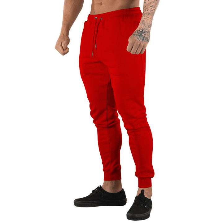 Herr Smal-Tapered Sweat Jogger med Elastic Tunnel Dragsko Waistband &amp; Ribbad Ankle Muddar