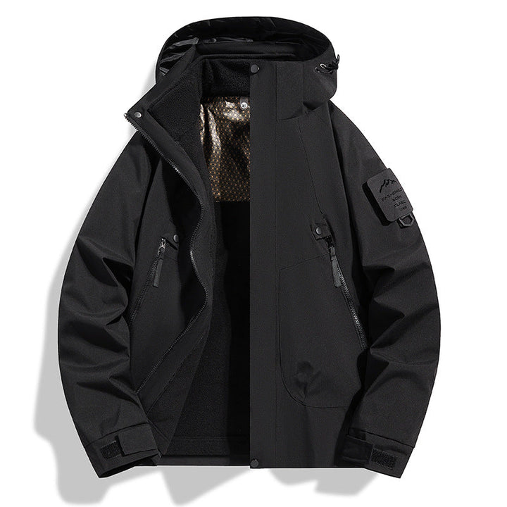 Dam vattenavvisande softshell funktionsjacka med justerbar huva, vindtät membrane och diagonal zip fickor