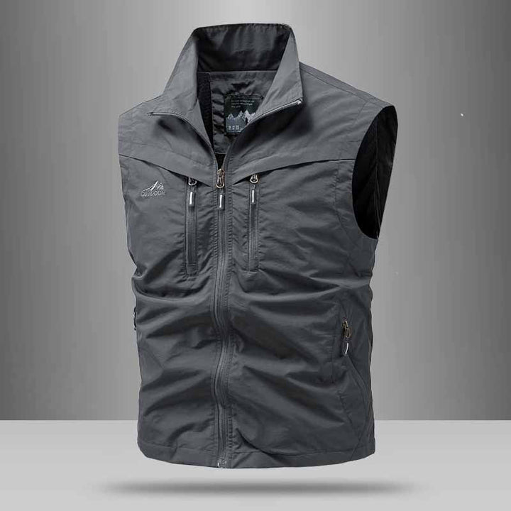 Herr Technical Utility Väst med Hög Krage och Multi-Pockets