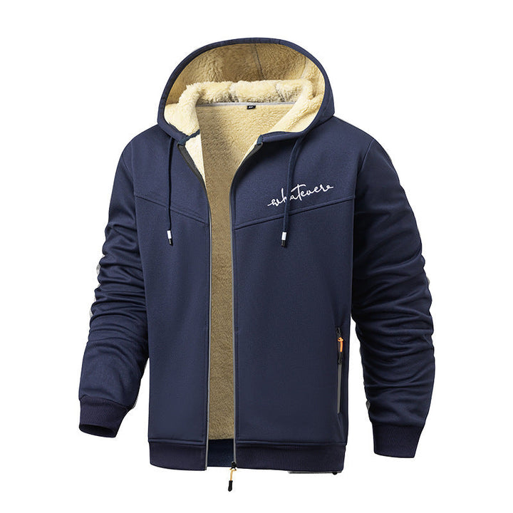 Herr Athletic Fleece Jacka med Hög Krage