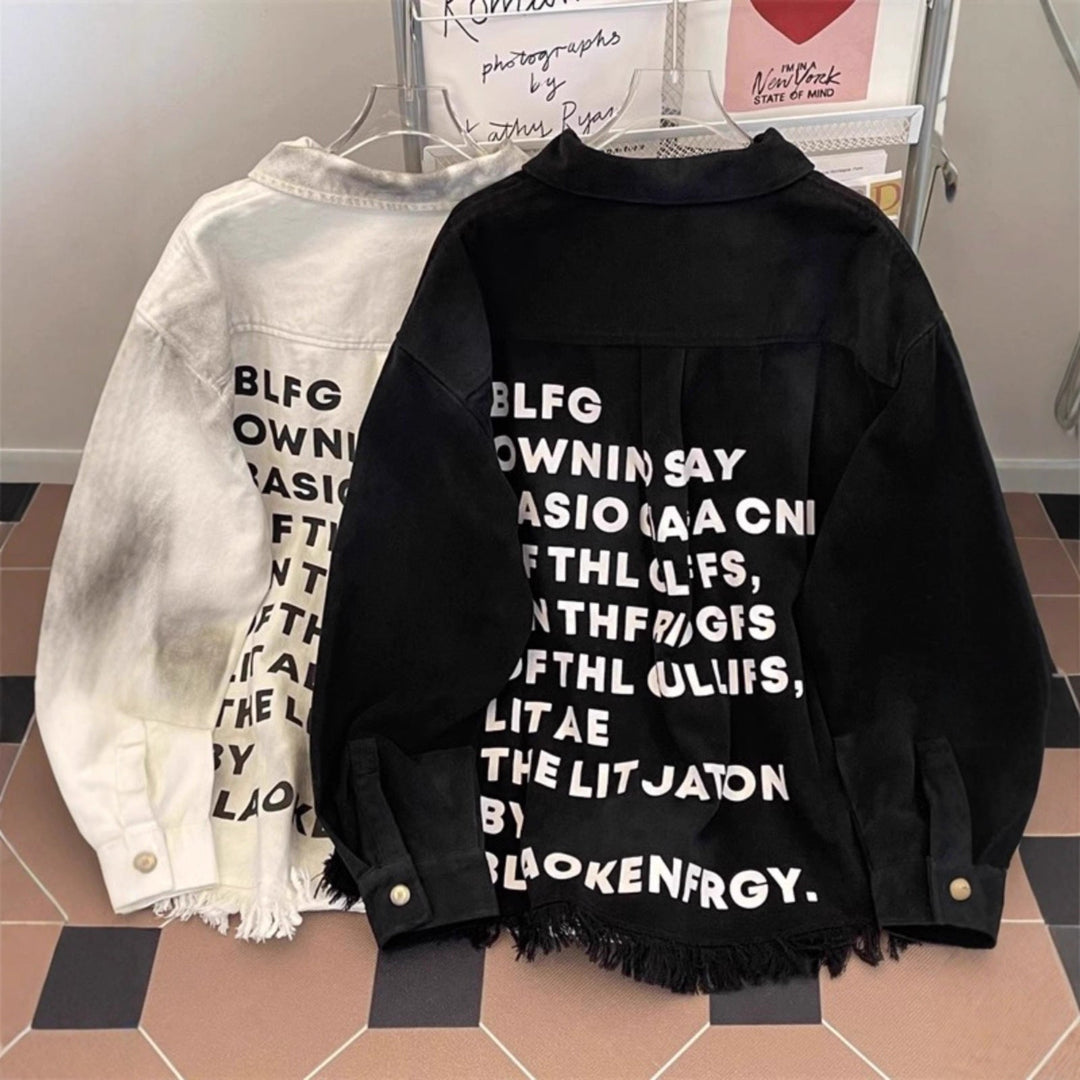 Dam Urban oversize jacka med Creative Lettering