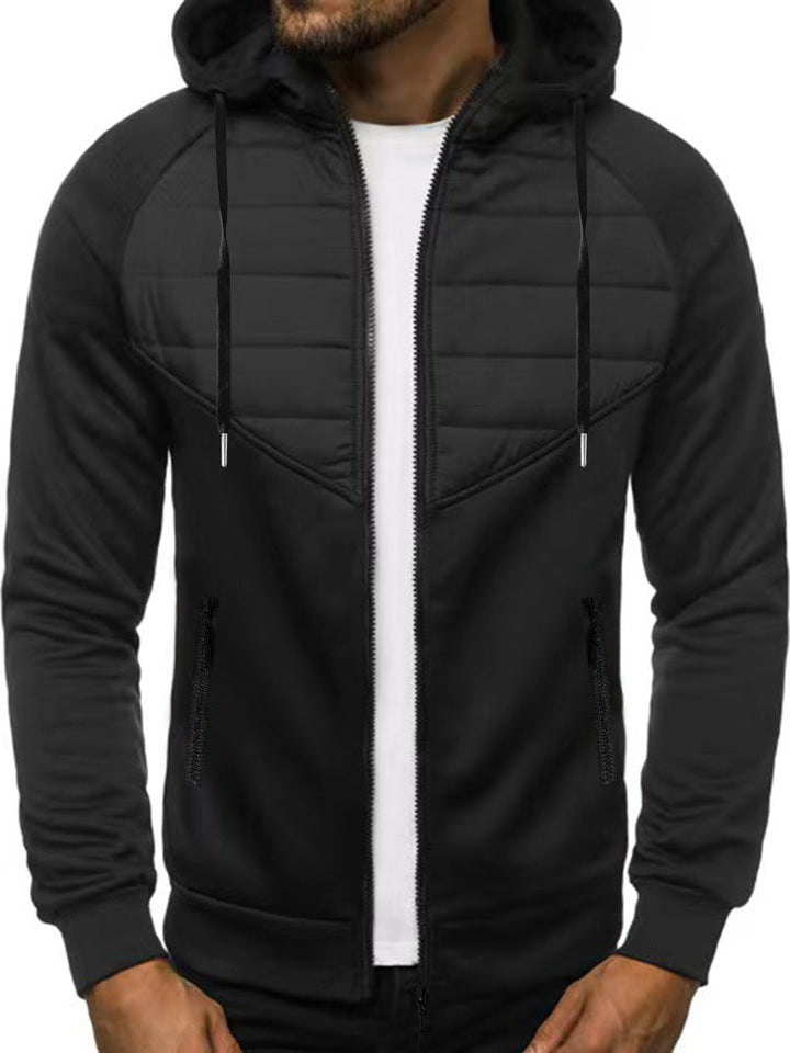 Herr Sportig Jacka med Huva med Synthetic Fiber Filling