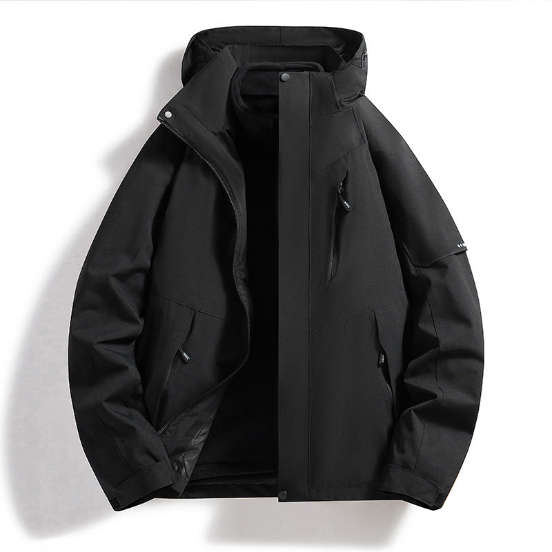 Dam weatherproof softshell ski jacka med fleecefoder och huva