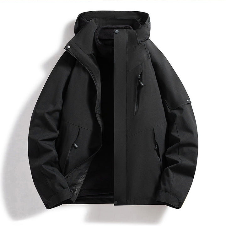 Dam weatherproof softshell ski jacka med fleecefoder och huva