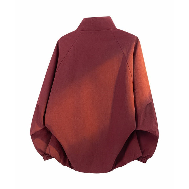 Dam Lätt Oversize Övergångsjacka med Raglan Ärmar, Dragkedja och Contrast Inserts