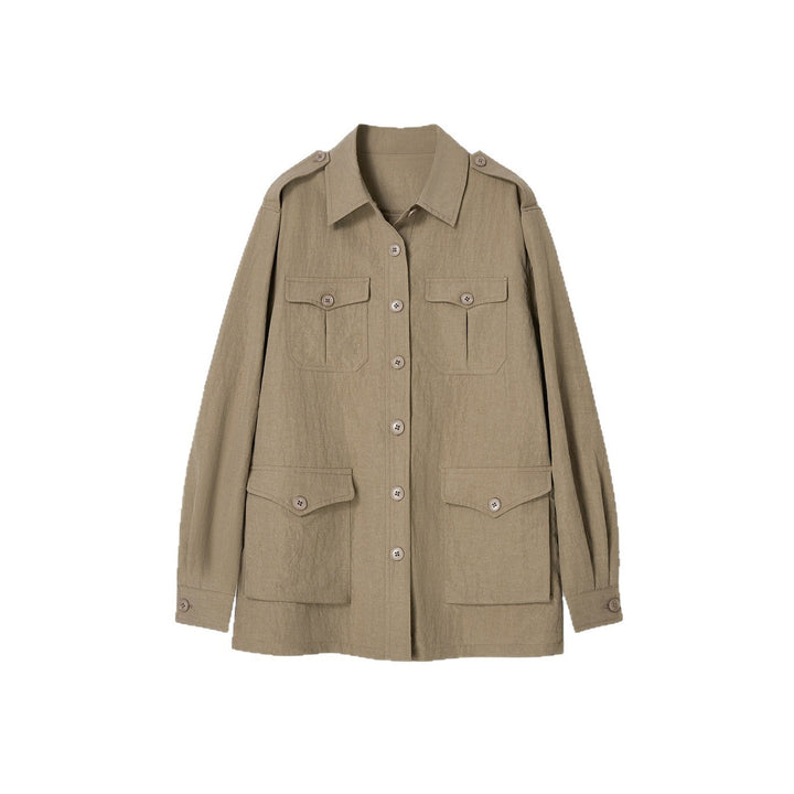 Dam modern Utility jacka med fickor