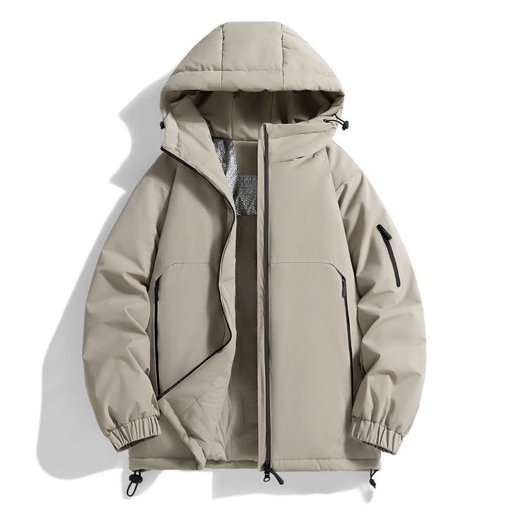 Unisex Warmer vattenavvisande kviltad parka med technical huva