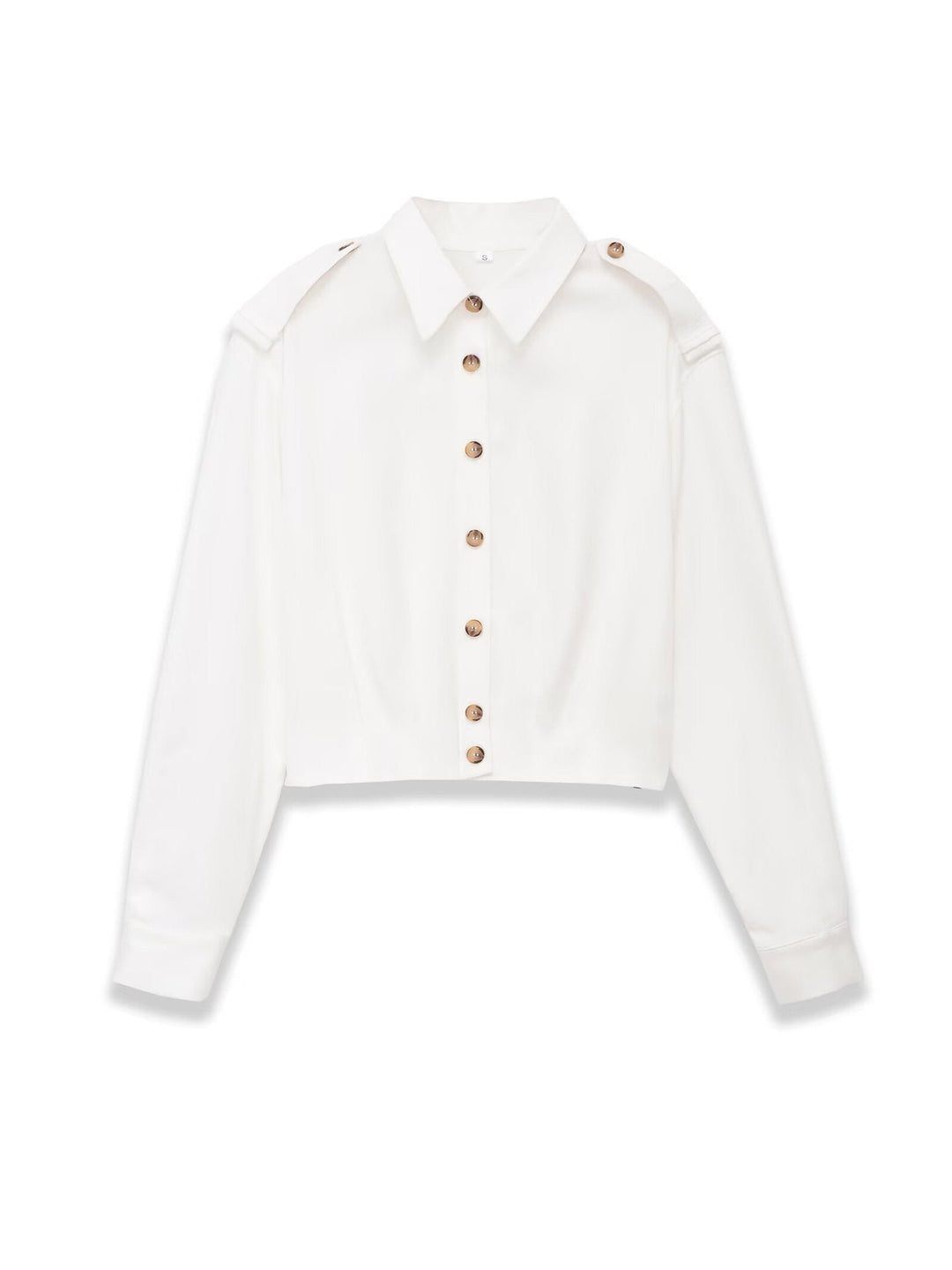 Dam Kort Skjortjacka med Epaulettes och Shaping Darts