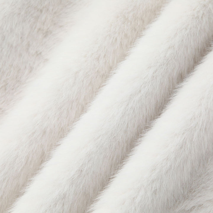 Dam ärmlös Faux Fur väst med ståkrage, dragkedja och Flap fickor