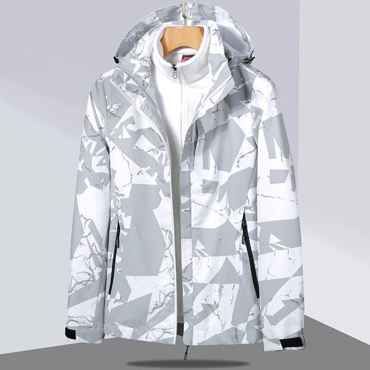 Dam två-layer softshelljacka med removable fleece inner jacka och huva