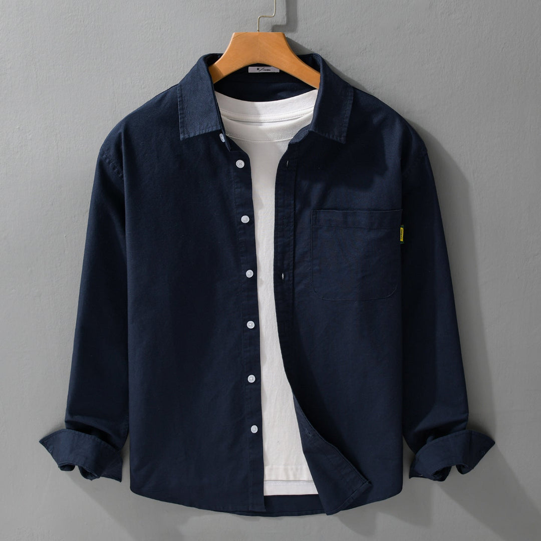 Dam lätt bomull Overshirt med Kent krage, Patch Chest ficka och Relaxed passform