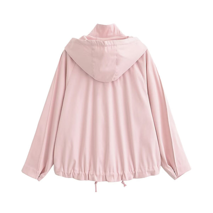 Dam Utility Parka i Boxig Skärning med Huva, Drawstring, och Patch Lock Fickor