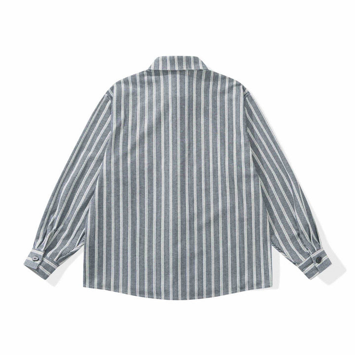 Dam Randig Overshirt Jacka med Bröstficka
