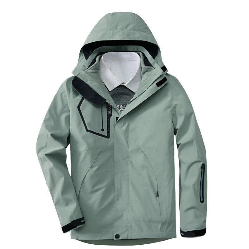 Herr Andningsbar och Vattentät Softshell Utomhus Jacka med Welded Sömmar och Multifunctional Fickor