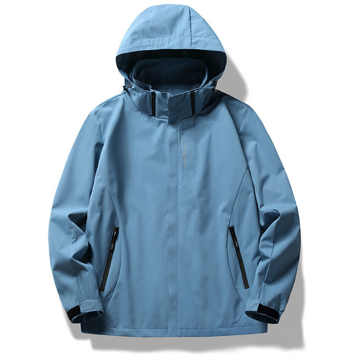 Herr Wind och Water-Repellent Softshell Jacka med Huva med Concealed Dragkedja Slå
