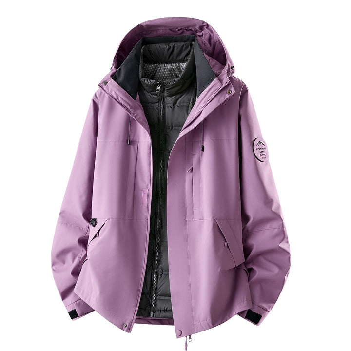 Dam Multifunctional Outdoorjacka med Avtagbar Quiltad Inner Jacka