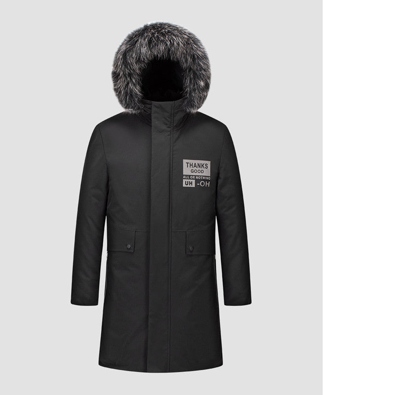 Herr Urban Vinter Parka med Uttagbar Faux Fur Huva, Termiskly Insulating Quiltad Foder, och Dold Dragkedja