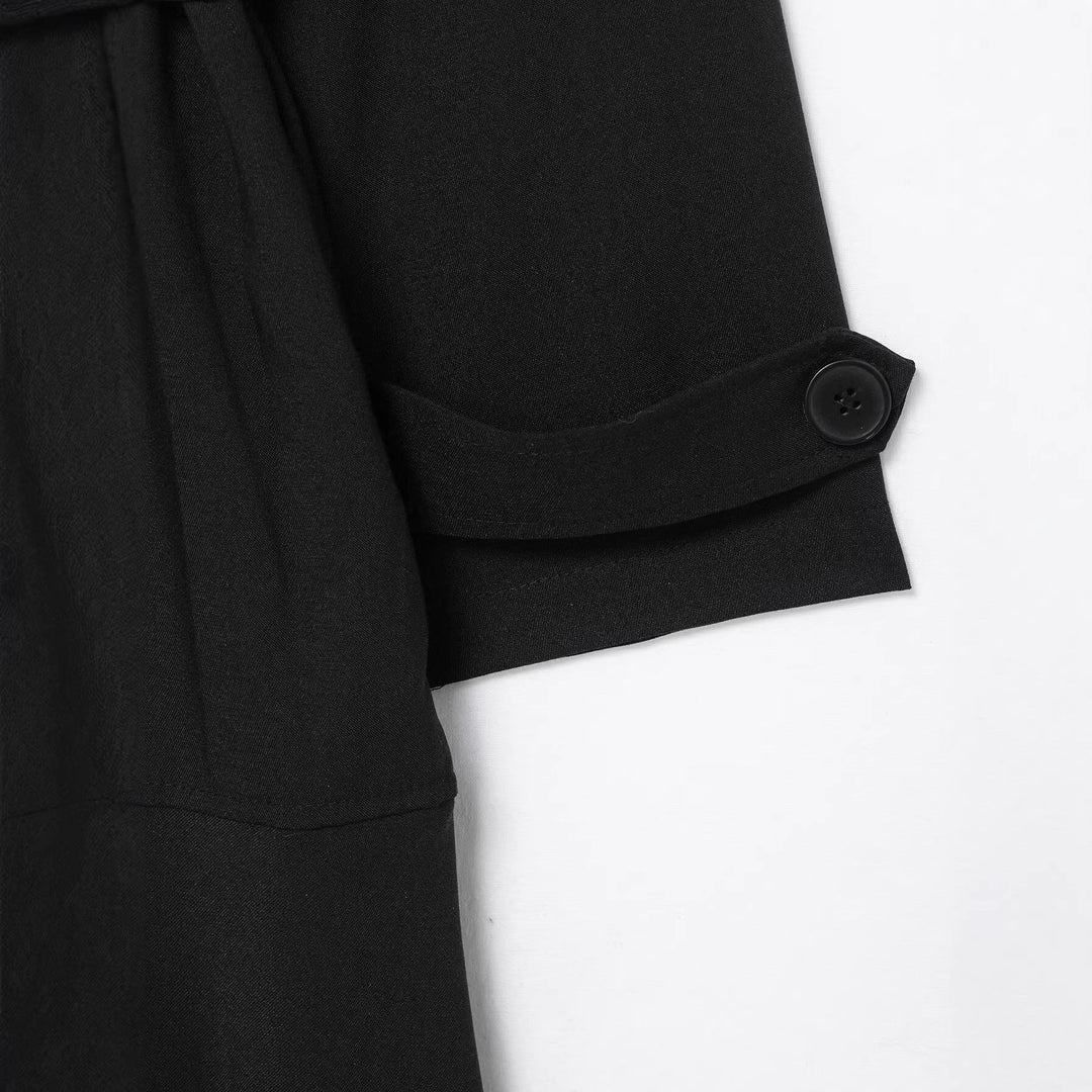 Dam Maxi trench med figure-flattering knytband och double knappslå